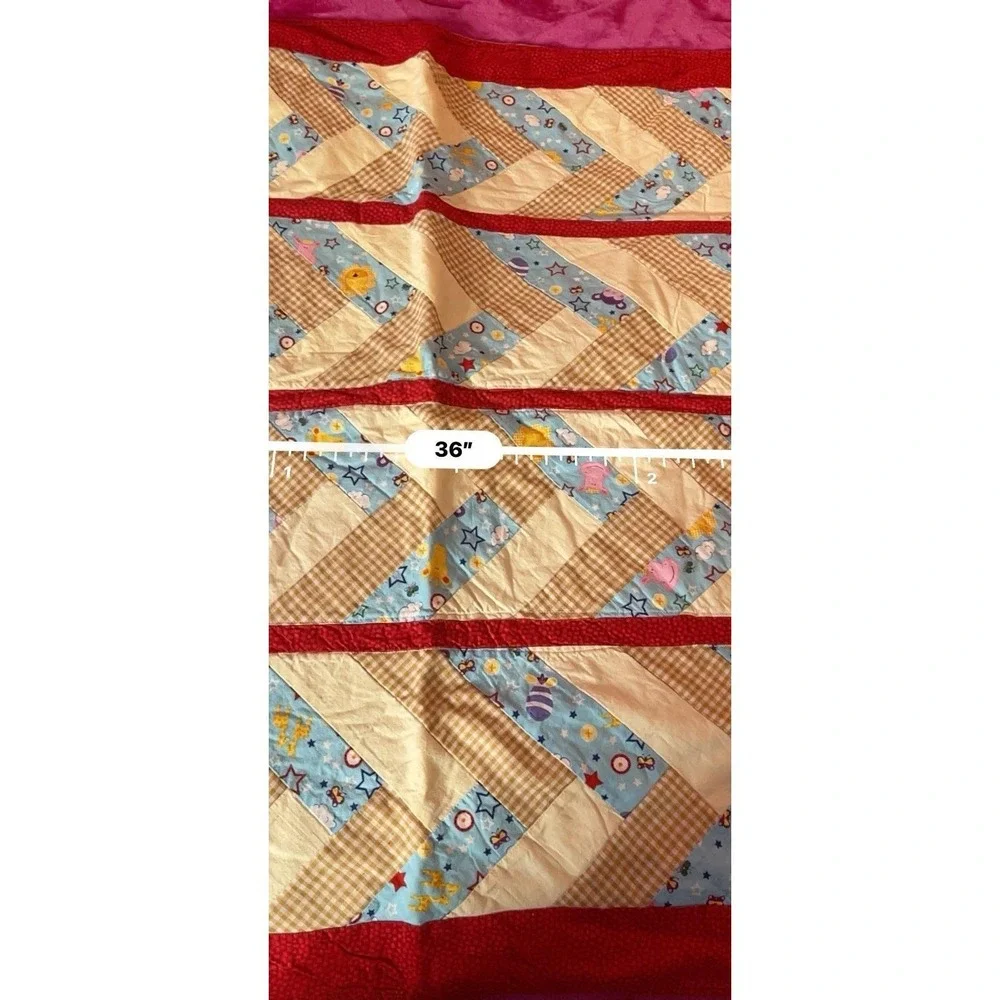 Vintage Project Linus Handmade Lap Quilt ‎ Blanket 37 X 37